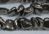 CPY623 15.5 inches 8*9mm - 9*10mm nuggets pyrite gemstone beads