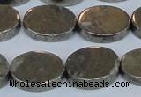 CPY644 15.5 inches 13*18mm oval pyrite gemstone beads wholesale