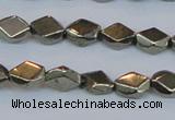 CPY651 15.5 inches 6*8mm pyrite gemstone beads wholesale