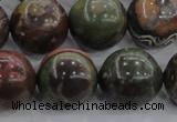 CRA117 15.5 inches 20mm round rainforest agate beads