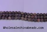 CRA121 15.5 inches 6mm round matte rainforest agate beads