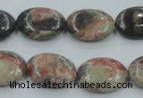 CRA15 15.5 inches 13*18mm oval natural rainforest agate beads