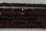 CRB100 15.5 inches 2*3.5mm faceted rondelle red garnet gemstone beads