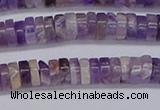 CRB1006 15.5 inches 2*5mm heishi dogtooth amethyst beads wholesale