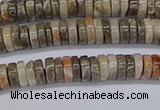 CRB1010 15.5 inches 2*4mm heishi chrysanthemum agate beads