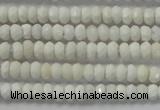 CRB109 15.5 inches 2.5*4mm faceted rondelle white agate beads