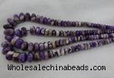 CRB1102 15.5 inches 5*8mm - 9*18mm rondelle dogtooth amethyst beads