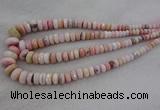 CRB1126 15.5 inches 5*8mm - 9*18mm faceted rondelle pink opal beads