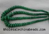 CRB1127 15.5 inches 5*8mm - 9*18mm faceted rondelle green aventurine beads