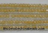 CRB114 15.5 inches 3*4.5mm faceted rondelle citrine gemstone beads