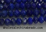 CRB1217 15.5 inches 4*6mm faceted rondelle lapis lazuli beads