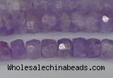 CRB1270 15.5 inches 4*6mm faceted rondelle lavender amethyst beads