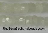 CRB1279 15.5 inches 5*8mm faceted rondelle white moonstone beads