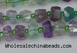 CRB1287 15.5 inches 5*8mm faceted rondelle fluorite beads