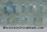 CRB1311 15.5 inches 6*10mm faceted rondelle aquamarine beads