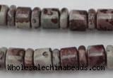 CRB137 15.5 inches 6*12mm & 10*12mm rondelle artistic jasper beads