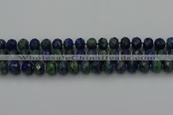 CRB1454 15.5 inches 8*10mm faceted rondelle chrysocolla beads