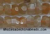 CRB1469 15.5 inches 5*8mm faceted rondelle moonstone beads