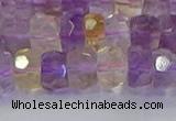 CRB1809 15.5 inches 6*10mm faceted rondelle ametrine beads