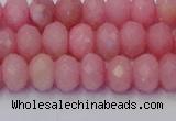 CRB1849 15.5 inches 5*8mm faceted rondelle pink opal beads