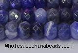 CRB1858 15.5 inches 6*10mm faceted rondelle sodalite beads