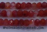 CRB1861 15.5 inches 2.5*4mm faceted rondelle south red agate beads