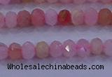 CRB1876 15.5 inches 2.5*4mm faceted rondelle pink opal beads