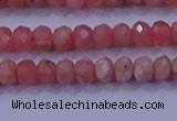 CRB1885 15.5 inches 2.5*4mm faceted rondelle rhodochrosite beads