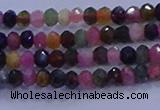 CRB1887 15.5 inches 2*3mm faceted rondelle tourmaline beads