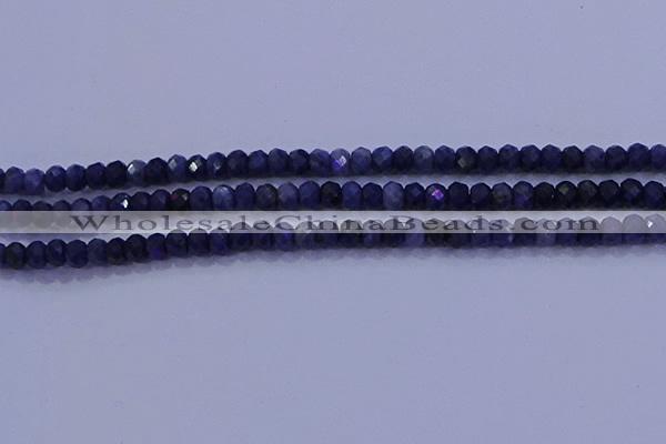 CRB1904 15.5 inches 2.5*4mm faceted rondelle sapphire beads