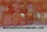 CRB1932 15.5 inches 6*10mm faceted rondelle sunstone beads