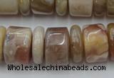 CRB205 15.5 inches 6*18mm - 13*18mm rondelle yellow agate beads