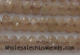 CRB210 15.5 inches 3*4mm faceted rondelle moonstone beads