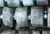 CRB2126 15.5 inches 9mm - 10mm faceted tyre kyanite beads