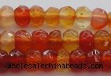 CRB215 15.5 inches 3*4mm faceted rondelle red agate beads