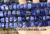 CRB2178 15.5 inches 13mm - 14mm faceted tyre sodalite beads