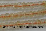 CRB221 15.5 inches 2.5*4mm faceted rondelle citrine gemstone beads