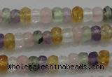 CRB222 15.5 inches 2.5*4mm faceted rondelle mixed quartz beads