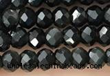 CRB2248 15.5 inches 3*4mm faceted rondelle obsidian beads