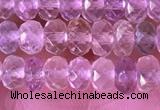 CRB2280 15.5 inches 3.5*5mm faceted rondelle mixed quartz beads