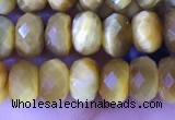 CRB2289 15.5 inches 4*6mm faceted rondelle golden tiger eye beads