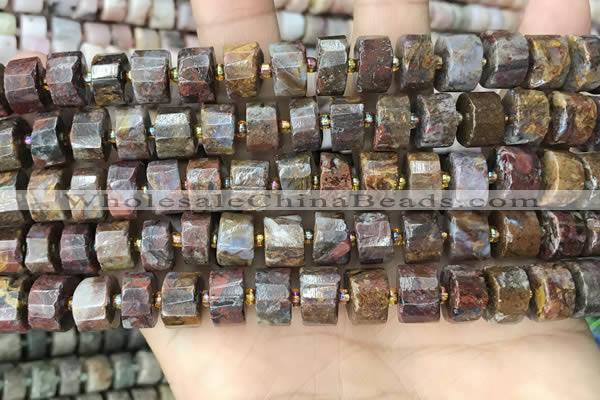 CRB2305 15.5 inches 7mm - 8mm faceted tyre pietersite beads