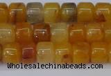 CRB2502 15.5 inches 6*8mm rondelle yellow jade beads wholesale