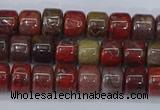 CRB2505 15.5 inches 6*8mm rondelle brecciated jasper beads