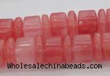 CRB252 15.5 inches 5*14mm - 10*14mm rondelle cherry quartz beads