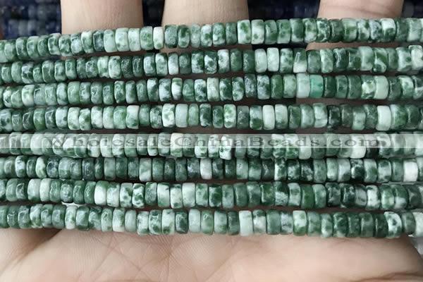 CRB2561 15.5 inches 2*4mm heishi moss agate beads wholesale