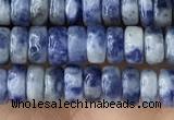 CRB2576 15.5 inches 2*4mm heishi blue spot stone beads wholesale