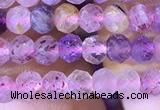 CRB2607 15.5 inches 3*4mm faceted rondelle mixed quartz beads