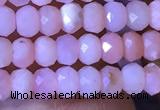 CRB2615 15.5 inches 2*3mm faceted rondelle pink opal beads