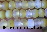 CRB2634 15.5 inches 2*3mm faceted rondelle yellow opal beads